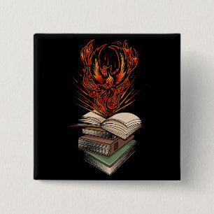 From The Books 2 Inch Square Button