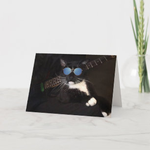 "From The Cat" Cool Hipster Birthday Card
