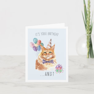 From the Cat   Cute Kitten Birthday Card