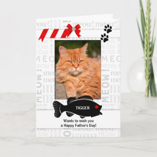 from the Cat Fun Father's Day Red Pet Photo Card
