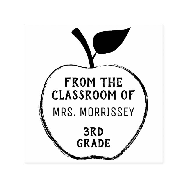 From The Classroom Of | Apple Grade | Personalized Self-inking Stamp (Design)