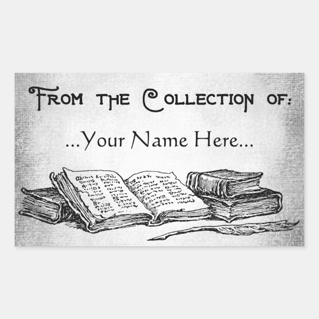 From the Collection of Book Quill Custom Bookplate Sticker (Front)