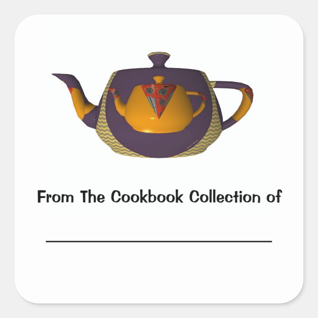 From The Cookbook Collection of Bookplate Square Sticker (Front)