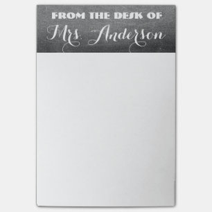 From the desk Chalkboard Typography Teacher Post-it Notes