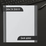 From The Desk Modern Art Deco Office Notepad<br><div class="desc">I enjoy recreating art deco and vintage design styles. This modern art deco note pad is perfect for sending memo's and notes from the desk of. Great personalized note pad for your work space cubicle or your home office.</div>