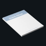 From the Desk of Baby Blue and White Notepad<br><div class="desc">This from the desk of notepad has white display text at the top. The top portion is baby blue. There are two lines of white display text in the blue area. The top line says 'From The Desk Of'. The second line is for the recipient's name. At the bottom, there's...</div>