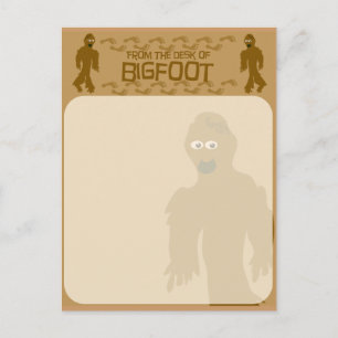 From the desk of bigfoot! postcard
