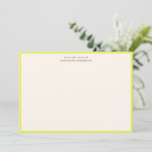From the Desk Of Chartreuse Personalized Name Gift Card