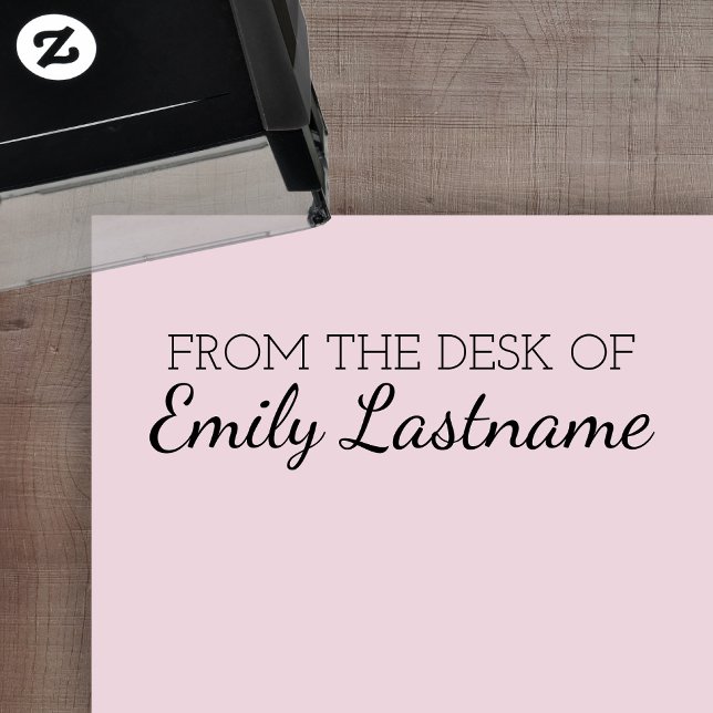 From the Desk of - Custom Name - Script Self-inking Stamp (Creator Uploaded)