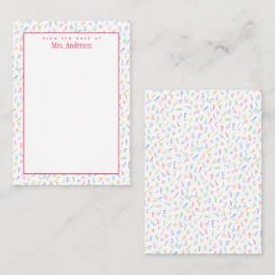 From the desk of - Custom Teacher Name - Alphabet Card