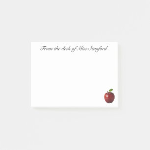 From the Desk of -customizable teacher sticky note