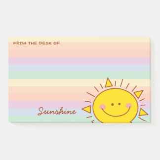 From the Desk of Cute Little Rainbow Sunshine Post-it Notes