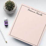 From The Desk Of Elegant Minimalist Plush Pink Notepad<br><div class="desc">This Elegant Minimalist Plush Pink Notepad is the perfect addition to your desk! Personalized with your name,  this sleek notepad will elevate your note-taking experience. Whether you're jotting down important reminders or doodling during a brainstorming session,  this stylish notepad is sure to brighten your day.</div>
