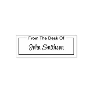From The Desk Of Elegant Script Name (Cursive) Self-inking Stamp