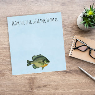 From the Desk Of Fishing Personalized  Notepad
