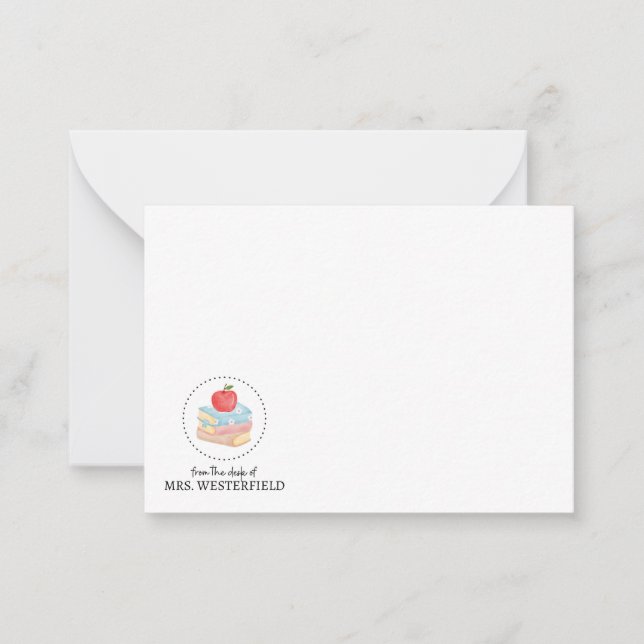 From the Desk of - Flat Note Card - For Teachers (Front)