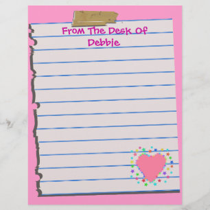 From The Desk Of...Fun Letterhead Stationery