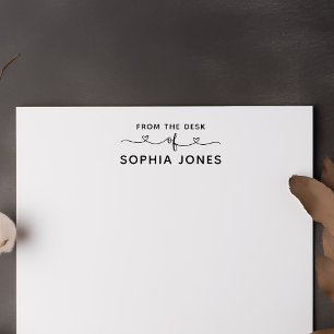 From The Desk Of Heart Script Self-inking Stamp
