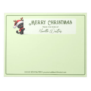 From The Desk Of - Merry Christmas Cat Notepad