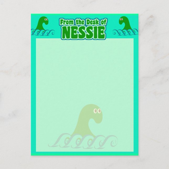 From the desk of Nessie! Postcard (Front)