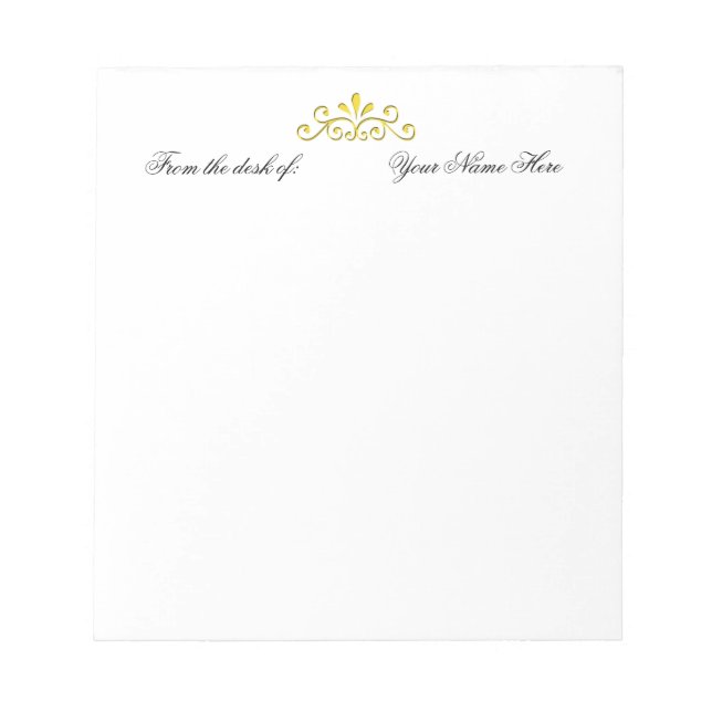 FROM THE DESK OF NOTEPAD (Front)