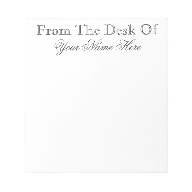 FROM THE DESK OF NOTEPAD (Front)