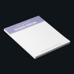 From the Desk of Pale Purple and White Notepad<br><div class="desc">This from the desk of notepad has white display text at the top. The top portion is pale purple. There are two lines of white display text in the purple area. The top line says 'From The Desk Of'. The second line is for the recipient's name. At the bottom, there's...</div>