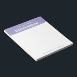 From the Desk of Pale Purple and White Notepad<br><div class="desc">This from the desk of notepad has white display text at the top. The top portion is pale purple. There are two lines of white display text in the purple area. The top line says 'From The Desk Of'. The second line is for the recipient's name. At the bottom, there's...</div>