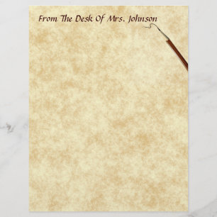 From The Desk Of ? Parchment Stationery