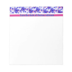 From the Desk Of Personalized kitten in glasses Notepad