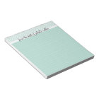 From the Desk Of Personalized Lined Notepad, Aqua