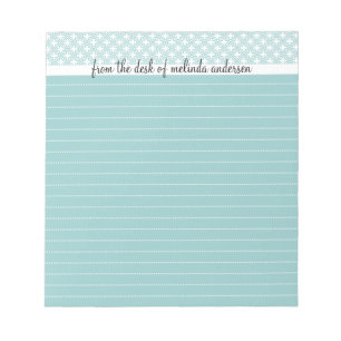 From the Desk Of Personalized Lined Notepad, Blue Notepad