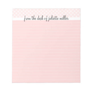 From the Desk Of Personalized Lined Notepad, Pink Notepad
