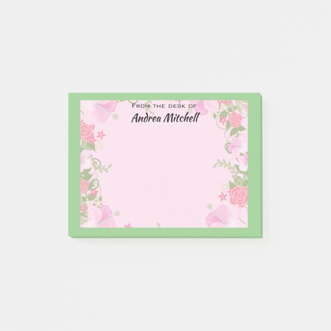 From the Desk of Personalized Name Post-it Notes (Front)