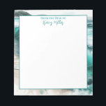 From the Desk of | Personalized Ocean Waves  Notepad<br><div class="desc">Personalized notepad with beautiful turquoise and blue ocean waves background.</div>