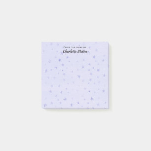 From the Desk of Personalized Purple Stars Post-it Notes
