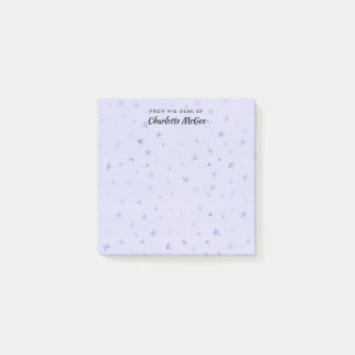 From the Desk of Personalized Purple Stars Post-it Notes