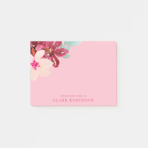 From The Desk Of Pink Watercolor Bouquet