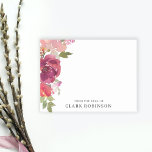 From The Desk Of Romantic Watercolor Bouquet Post-it Notes<br><div class="desc">Stylish watercolor bouquet in shades of purple,  pink and green,  with a white background.  The customizable From the desk of and your name template are an easy way to add a personal touch to your post-it notepad.</div>