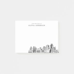 From the Desk of Sacramento Skyline Personalized Post-it Notes