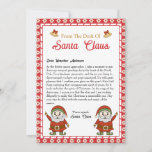 From the Desk of Santa Claus Christmas Letter Holiday Card<br><div class="desc">What sets our products apart is their unique and enchanting illustrated style. Instead of conventional,  plain invitations,  we infuse every piece with artistry and imagination,  transforming your event announcement into a work of art.</div>