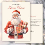 From the Desk of Santa Claus Christmas Letter Holiday Card<br><div class="desc">Get the magic of Christmas with our Personalized Letter from Santa for Kids!  Adorable watercolor design straight from Santa's desk,  in festive red!  Make your child's holiday unforgettable with this cute,  customized letter—perfect for the little ones!  Buy on Zazzle and add an extra touch of enchantment to your celebrations!</div>