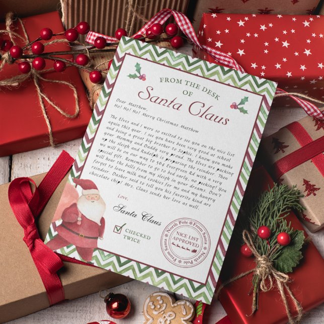From the Desk of Santa Claus | Christmas Letter  Invitation (Creator Uploaded)