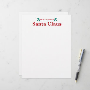 From the Desk of Santa Claus Letterhead