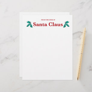 From the Desk of Santa Claus Letterhead