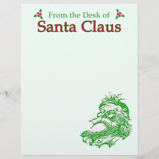 From The Desk Of Santa Claus Letterhead Zazzle Ca