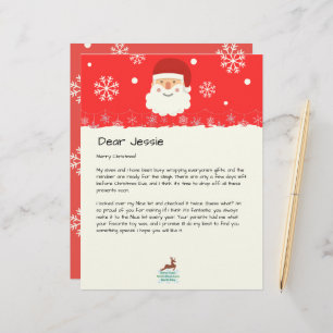 From The Desk of Santa Custom Christmas Letter