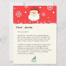 From The Desk of Santa|Custom Christmas Letter
