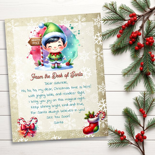 From the Desk of Santa for Kids | Anime Boy Elf (Creator Uploaded)