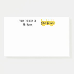 From The Desk Of School Bus Driver Personalized Post-it Notes